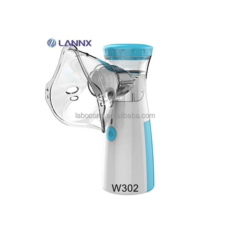 LANNX W302 Nébuliseur rechargeable durable de qualité avec pièces Kit de machine de nébuliseur de maille ultrasonique médical pour toux et asthme