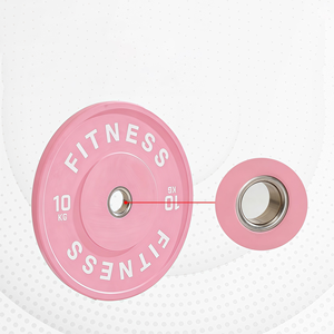 Disques de musculation en caoutchouc Macaron à code couleur, trou de 50 mm, pour haltères de gym, avec logo personnalisé - Product Image 6