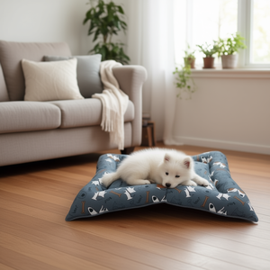 Set di Tre Pezzi di Cuscini per Cani in Lino Stampato con Sfondo Nero e Testa di Cane - Product Image 3