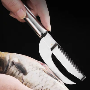 Cuchillo raspador de acero inoxidable para escamas de pescado, con dientes de sierra, para deshuesar y filetear, herramienta de cocina para mariscos - Product Image 6