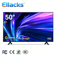 Téléviseurs intelligents sans bordure FHD HD 50 pouces 4K 2K LED LCD WIFI avec Android Google Webos et applications de streaming cinéma