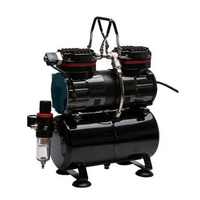 Compresseur d'aérographe sans huile à piston avec réservoir 220V Mini aérographe Sprya Gun compresseur d'air pompe à air