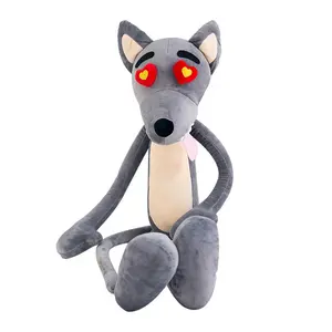 Coussin doux et personnalisé, animaux en peluche de dessin animé, loup, gris, amusant, nouvelle collection