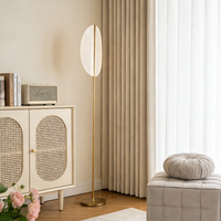 Lámpara de Pie LED de Cobre Personalizada de Fábrica, Iluminación Moderna Minimalista para Sala de Estar y Dormitorio con Luces Blancas Luminosas