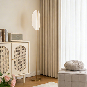 Factory Custom Copper <b>Standing</b> LED Floor Lamp Modern Minimalist Lighting Living Room Bedroom With White Luminous Lights - Product Image 3