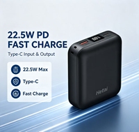 Batterie externe portable 10000 mAh à charge rapide 22,5 W avec affichage numérique LED et câble intégré, compatible OEM/ODM – Meilleures ventes
