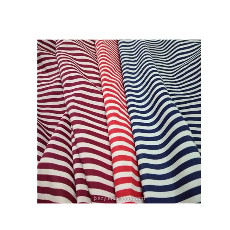 Stripe Digital Print 16ミリメートルSilk Cotton Fabric