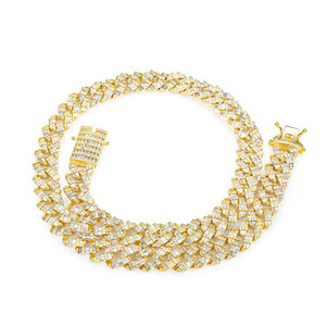 Cadena Cubana de Plata de Ley 925 de 20 Pulgadas con Circonita Cúbica - Product Image 4
