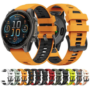 Correa Oficial de Dos Tonos para Garmin Fenix 8, Correa de Silicona de 26 mm para Garmin Fenix 9 Pro 7X 6, Correas para <span class=keywords><strong>Reloj</strong></span> - Product Image 1