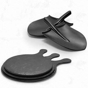 Plats de service en mélamine de haute qualité, grands, pour la restauration, avec poignée, noirs, incassables, ensembles de plats en mélamine pour restaurant - Product Image 1