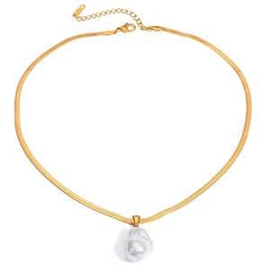 Collier ras du cou tendance personnalisé en acier inoxydable plaqué or, étanche, unisexe, idéal comme cadeau - Product Image 1