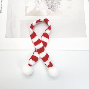 Mini écharpe de Noël 30 cm, accessoire en peluche, petite écharpe, décoration de Noël, écharpe tricotée en fil, décoration de Noël - Product Image 6