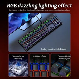 T-WOLF Tf700 Có Dây RGB <span class=keywords><strong>Backlit</strong></span> Esport Trò Chơi Cơ Khí 4in1 Bộ Bao Gồm Chuột Tai Nghe Mousepad Màu Xanh Lá Cây Thiết Bị Chuyển Mạch Cho Máy Tính Để Bàn Người Dùng - Product Image 3