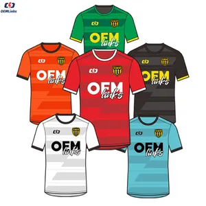 Camiseta de fútbol personalizada dropshipping, kit de fútbol, camiseta de fútbol de secado rápido, conjunto azul amarillo, camiseta sublimada, uniformes de fútbol