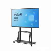 Soporte Móvil para Pantalla Interactiva de 65 Pulgadas, Tableta para Conferencias Todo en Uno, Pantalla Táctil para Oficina, Pantalla Grande 4K
