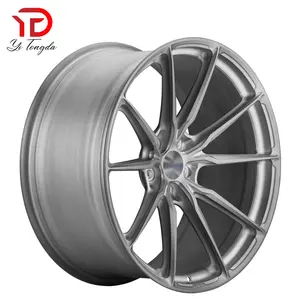 YTD Custom Luxury Silver Grey 5 Hole Alloy Forged Racing Car Wheel Rim 19/20/21 Inch Monoblock Passenger Car Wheel for BMW Audi