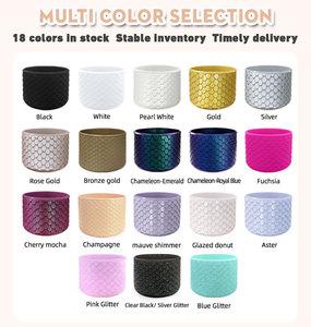 Funda de botella de agua para bota de silicona Owola Mermaid para 24oz 32oz 40oz cubierta inferior protectora FreeSip Twist Flip Flask Tumbler Boot - Product Image 2