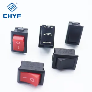 Kcd1 12V T85 ON-OFF Hitam Kcd2 Kcd3 Kcd4 Dpdt Spdt 6 Pin Perahu On Off On Rocker Switches T85 Mini Tahan Air 3 Cara Rocker Switch