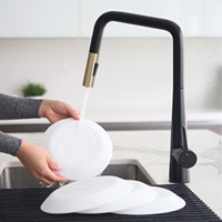 Robinet de cuisine américain à bec extractible en laiton, robinet mélangeur d'eau, Griferia Monocomando Cocina