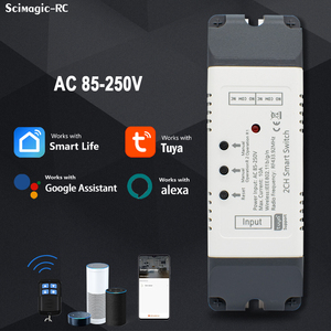 Hight Wifi chuyển đổi tuya 2 CH thông minh tiếp sức Mô-đun DC/AC110V 220V nhà Receiver hẹn giờ app điều khiển từ xa cuộc sống thông minh Alexa 433Mhz - Product Image 2
