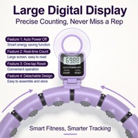 Aro de Masaje Inteligente Silencioso y Portátil con Peso, 360 Grados, para Mujeres, Ejercicio para Quemar Grasa en la Cintura