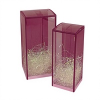 Petite boîte de rangement en PVC transparente, boîte d'emballage pour colle, boîte pliable en plastique écologique