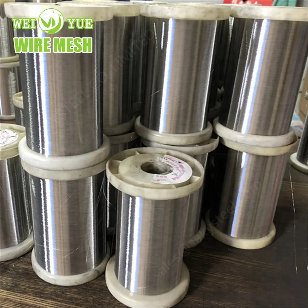 Metal SS 316L 0.035mm Diameter Stainless Steel Filament Yarn For Conductive Blended Spun Yarns