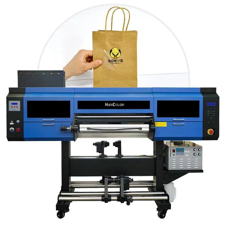 Uvdtf Roll untuk Roll Inkjet Printer 60cm 24inch i3200U1 Digital multifungsi Roll Uv Printer dan mesin laminator