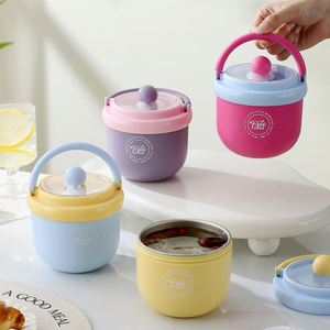 Tasse à lait isotherme portable grande capacité en acier inoxydable 304 avec couvercle et cuillère, idéale pour les étudiants, les employés de bureau, le petit-déjeuner et les flocons d'avoine - Product Image 4