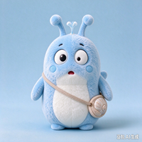 Fabrication sur mesure de jouets en peluche AI personnalisés ODM/OEM, adorables escargots bleus en peluche, poupées en peluche, vente en gros de jouets en peluche sur mesure