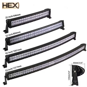 Super brillante 22/<span class=keywords><strong>32</strong></span>/42/<span class=keywords><strong>52</strong></span> pulgadas 2 filas 3 filas barra de luz Led curvada todoterreno inundación Combo haz Led Barra de luz de trabajo vehículo camión - Product Image 2