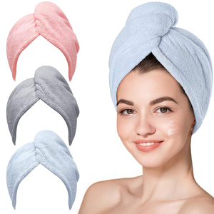 Soft Microfiber Hair Drying <b>Towel</b> <b>Wrap</b>, 5 Pack Elastic Hair Turbans for Fast Drying, Ideal for Women, Curly Wet Hair - Product Image 1
