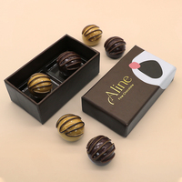 Emballage personnalisé de luxe Truffe Bonbon des Fêtes Bonbon vide barre sucrée Boîte de chocolat cadeau en papier