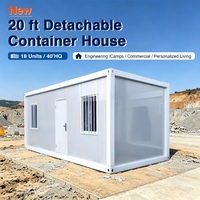 Maison conteneur détachable personnalisable, unité modulaire préfabriquée pour camp de travail