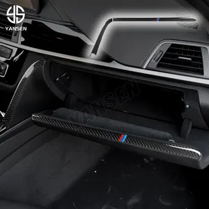 Carbon Fiber Car Center Console Co-pilot Dashboard Panel Strip Sticker For BMW F30 F34 2013-2018 Parts