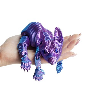 Jouet promotionnel imprimé en 3D sans poils avec articulations mobiles, figurine anti-stress - Product Image 2