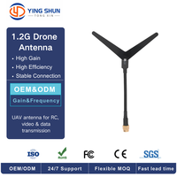Antenne RF de type Y 1,2/1,3 GHz pour communication extérieure de drones de course FPV 50 Ohm ABS Fréquence personnalisée OEM