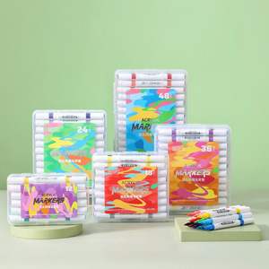 Enfants Art Set Soft Tip Crayons aquarelle <span class=keywords><strong>lavables</strong></span> Séchage rapide Crayons de couleur à base d'eau <span class=keywords><strong>Marqueurs</strong></span> - Product Image 4