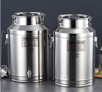 Fût de stockage scellé en acier inoxydable 304 de qualité alimentaire, capacité 5L-125L, vente en gros pour fabricants, fût à lait