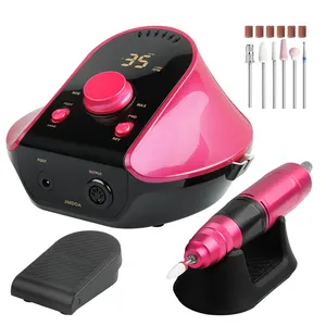 OEM Low Noise Powerful Portable Electric Nail Drill Cutter Set 35000RPM Nail Drill Professional Manicure Pedicure Grinder Salon