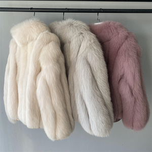 Giacca in Vera Pelliccia Spessa, Calda e Morbida, Lussuosa, con Collo Svolgibile, Logo Personalizzato, Invernale, da Donna, in Vera Pelliccia di Volpe, Casual, Streetwear, <span class=keywords><strong>Tutto</strong></span> in Pelliccia - Product Image 4