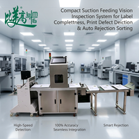 Machine compacte d'inspection visuelle par aspiration pour la vérification de la conformité des étiquettes, la détection des défauts d'impression et le tri automatique par rejet