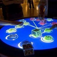 Système de table tactile intelligent portable pour intérieur, projection interactive tactile par les doigts, taille de projection de 120 à 500 pouces