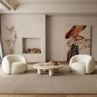 Petit fauteuil d'appoint Teddy Boucle, fauteuil de détente, fauteuil de salon moderne et luxueux, canapé simple pour le salon