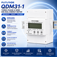 Medidor de Energía Inteligente Trifásico para Riel DIN, 4 Cables, Electrónico, KWH, Entrada Directa/CT 3*220V, Protocolo RS485 Modbus-RTU
