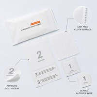 Chiffon en microfibre pour usage professionnel et domestique, kit de nettoyage de protection d'écran en verre trempé personnalisé OEM/ODM, feuille d'aluminium