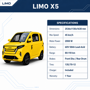 Nuevo Mini Sedán Eléctrico <span class=keywords><strong>de</strong></span> 3 Plazas, Scooter <span class=keywords><strong>de</strong></span> Movilidad Cerrado para Adultos, Vehículo Eléctrico <span class=keywords><strong>de</strong></span> 4 Ruedas con <span class=keywords><strong>Certificado</strong></span> EEC COC - Product Image 2