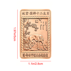 Barras de Cobre Puro 999 de 1oz Personalizadas al por Mayor, Barras de Cobre del Zodíaco Chino de la Ciudad Prohibida para Regalos Coleccionables - Product Image 2