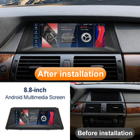 STWE Nouveau lecteur multimédia de tableau de bord de 8,8 pouces pour BMW E70/E71 avec CarPlay sans fil et Android Auto GPS pour USB