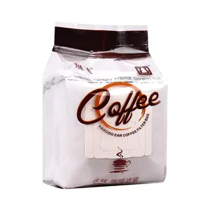Factory Directly Sale Eco-friendly Unbleached Double Side Hanging Ear Drip Coffee Bag